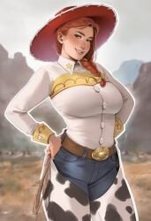 1girls ai_generated big_ass big_breasts big_thighs breasts busty chest curvaceous curvy curvy_figure digital_media_(artwork) disney female green_eyes hips hourglass_figure huge_ass huge_breasts huge_thighs jessie_(toy_story) large_ass large_breasts large_thighs light-skinned_female light_skin living_doll living_toy mature mature_female phophopho pixar red_hair slim_waist thick thick_hips thick_legs thick_thighs thighs toy_story toy_story_2 toy_story_3 voluptuous waist wide_hips