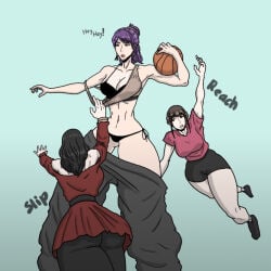 3on3freestyle bra fei_(3on3freestyle) orginal_character sfw uncensored undressing xyuremari