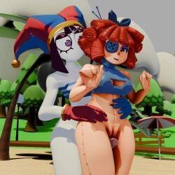 beach beach_background blender blender_(software) blender_eevee futa_on_female futanari futanari/female hands hands_on_hips hip_grab nsfw pomni_(beach_outfit) pomni_(tadc) pomni_(the_amazing_digital_circus) ragatha_(beach_outfit) ragatha_(tadc) ragatha_(the_amazing_digital_circus) soft_domination the_amazing_digital_circus thigh_gap thigh_grab thigh_sex thrusting_hips