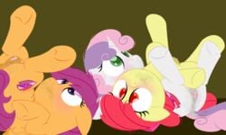 2016 after_sex anus apple_bloom_(mlp) dtcx97 earth_pony equine female feral friendship_is_magic horn horse mammal my_little_pony pegasus pony pussy scootaloo_(mlp) sweetie_belle_(mlp) unicorn wings