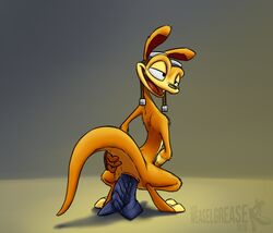 anal anal_sex daxter dildo fur jak_and_daxter male male_only mammal mustelid orange_fur ottsel penetration sex_toy weaselgrease