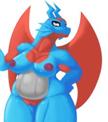 alpha_channel dante-feline female nintendo nipples overweight pokemon purple_eyes purple_nipples salamence simple_background transparent_background video_games