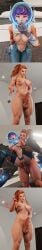 -censored -censored_penis 3d brigitte futa_on_female horny_female juno_(overwatch) love nishikt seductive vaginal_penetration vaginal_sex