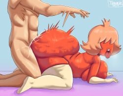 big_breasts doggy_style doggy_style fat_ass female female_focus gem_(species) giant_ass gloves gloves_only male nipples nude nudity off_colors_(steven_universe) on_all_fours padparadscha_(steven_universe) steven_universe tagme thigh_highs_only tongue tongue_out tool01k