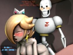 1boy 1boy1girl 1girls 3d 3d_(artwork) 3d_model all_fours animated_skeleton ass blonde_hair blonde_hair_female blue_eyes blush blush_stickers bottomless bottomless_male breasts crossover crossover_sex crown doggy_style duo eastern_and_western_character ectopenis female female_human female_penetrated genitals gloves grabbing human human_penetrated interspecies long_hair long_hair_female looking_back male male/female male_dominating male_dominating_female male_domination male_penetrating male_penetrating_female mario_(series) monster nude nude_female orange_penis papyrus papyrus_(undertale) partially_clothed partially_clothed_male penetration penetration_from_behind penis princess_rosalina scarf sex sex_from_behind sfm skeleton source_filmmaker straight super_mario_galaxy text text_box text_bubble undead undertale undertale_(series) vaginal_penetration weird_crossover