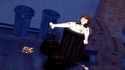 after_rape after_sex ahe_gao broken_rape_victim makoto_niijima mind_break passed_out persona_5 trash_can