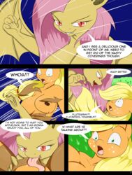 1futa 1girls 2016 anthro anthrofied applejack_(mlp) appleshy areola bat_pony big_breasts blonde_hair breasts clothes comic dialogue duo earth_pony english_text equine eye_contact fangs female flutterbat_(mlp) fluttershy_(mlp) freckles friendship_is_magic furry futanari futanari_vampire grass green_eyes hair half-closed_eyes hi_res horse intersex long_hair long_tongue mammal my_little_pony nipples open_mouth outdoors pink_hair pony smooth_skin suirano temptation_(suirano) temptation_tales_(suirano) text tongue tongue_out torn_clothes wings