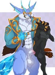 abs anal anal_sex anthro anthro_on_anthro anthro_penetrated anthro_penetrating_anthro balls biceps big_balls big_penis canid canine canis cataxdrk2020 erection fur furry gay gay_anal gay_sex humanoid_genitalia humanoid_penis league_of_legends male male/male male_nipples male_only mammal muscular_anthro muscular_male nipples pecs penetration penis riot_games sex warwick werecanid werecanine werewolf winterblessed_series winterblessed_warwick_prestige_edition wolf