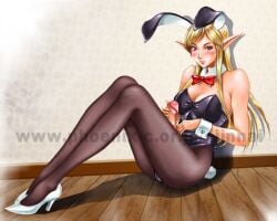 1futa background big_penis blonde_hair blush breasts bunny_ears bunny_suit clothed clothing cock collar dick dickgirl dusty_heaven elf elf_ears elf_female erect erect_penis erection futa_only futanari hand_on_penis high_heels human large_penis light-skinned_futanari light_skin looking_at_viewer medium_breasts mostly_clothed pantyhose penis posing purple_eyes ribbon sitting_on_floor solo solo_futanari uncensored watermark