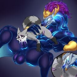 anthro aurelion_sol balls big_balls big_penis blowjob blue_body cum dragon eastern_dragon eating_ass erection fur furry gay gay_blowjob genital_fluids humanoid_genitalia humanoid_penis league_of_legends male male/male male_nipples male_only mammal muscular_anthro muscular_male nipples oral oral_sex orgasm penis riot_games scalie serratus