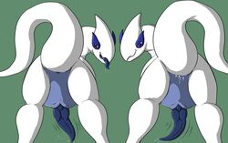 animal_genitalia anthro anus ass avian blue_penis blue_tongue closed_eyes cum cum_in_ass cum_inside duo erection genital_slit grin human isteltheblue knot legendary_pokemon looking_at_viewer lugia male mammal nintendo open_mouth orgasm penis pokemon pokemon_(species) red_eyes simple_background slit smile teeth transformation video_games yaoi