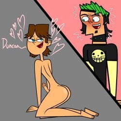 2boys ass blush cody_(tdi) duncan_(tdi) gay gay_male thighs total_drama_island waist