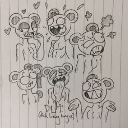 <3 1boy 2d 2d_(artwork) 2d_artwork ? angry aroused bear confused defined_chest eyelashes femboy feminine feminine_male flat_chest flat_chested long_tongue male male_only modified_bear radiohead_(band) radiohead_bear sharp_teeth shrugging tagme text thatdawgmurray tongue tongue_out traditional_art traditional_drawing_(artwork) traditional_media traditional_media_(artwork)