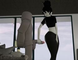 anon ass black_hair black_pants clothed cum emotionless eve_ls fart fart_cloud fart_fetish fart_on_dick farting farting_on_dick female handjob lake_sprout leggings ponytail roblox roblox_avatar roblox_studio tagme video white_skin