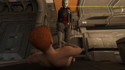 3d cal_kestis clothed_female_nude_male foot_fetish foot_focus footjob jedi:_fallen_order jedi:_survivor male/female merrin star_wars stepped_on