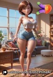 ai_generated ass ass_focus bathroom big_ass big_breasts big_butt big_thighs breasts brown_eyes brown_hair eroticprimeai helen_parr hips hips_wider_than_shoulders house housewife jeans milf mother patreon_username shirt short_hair short_jeans the_incredibles the_incredibles_2 thick_ass thick_thighs white_body white_skin wide_hips wife