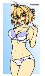 alternate_version_available arcueid_brunestud breasts cleavage colored curvy curvy_figure grin huge_boobs huge_breasts inviting itakeabite large_breasts lingerie lingerie_bra lingerie_panties looking_at_viewer melty_blood posing red_eyes seducing sexy_pose short_hair smile thick_thighs tsukihime type-moon wide_hips