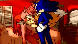 amy_rose anal anthro balls blue_arms blue_fur blueast echidna female fur furry gangbang hedgehog knuckles_the_echidna male mammal monotreme penetration penis pussy sonic_(series) sonic_the_hedgehog straight tails team_sonic vaginal_penetration