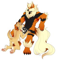 alex_dowski anthro arcanine arkani balls beefy canine chatonbleu cum cum_in_mouth cum_inside daddy duo fellatio inflation male male_only mammal manly nintendo oral penis pokemon pokemon_(species) sex video_games yaoi