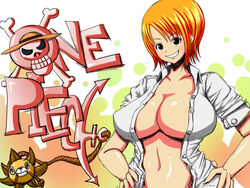 female female_only nami one_piece poyonken short_hair tagme