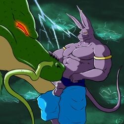 anthro beerus boner chinese_dragon dragon dragon_ball dragon_ball_super duo erection feline feral furry gs male male_only multiple_males penis scalie sex shenron yaoi