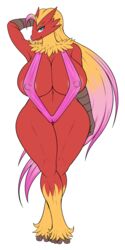 avian big_breasts blaziken boobs breasts cleavage huge_breasts large_breasts nipples pokemon pokemon_(species) sling_bikini tits wiitenuant