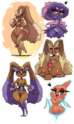 anthro bittenhard breasts clothing female female_rotom ghost heart lagomorph lopunny male mammal mismagius nintendo nipples panties penis pokémon_(species) pokemon pokemon_(species) rotom spirit underwear video_games