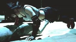 3d animated bestiality blowjob canine exercise exercising fellatio feral final_fantasy final_fantasy_vii knot push-up push-ups push_ups sinlesscelery tifa_lockhart working_out workout zoophilia