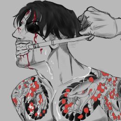 goro_majima irezumi majima_goro male male_only ryuu_ga_gotoku yakuza_(series) yakuzakiwami