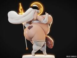 accessory angel animated anthro anus areola armwear ass backsack balls belly big_areola big_balls big_belly big_breasts big_butt big_penis bouncing_breasts bovid breasts butt_jiggle caprine casual clothing cock_ring cookie_dough_(oc) covered_nipples cross darkened_genitalia deep_navel ear_piercing ear_ring elbow_gloves foreskin genitals genitalwear glistening glistening_body gloves gold_ring golden_eyelids golden_lipstick gynecomastia halo handwear handwear_and_footwear_only heart_symbol hooves horn inverted_cross inverted_nipples jewelry jiggle_physics jiggling legwear male male_(lore) mammal markings mole_(marking) moobs navel nipple_covers nipples obese overweight pale_skin penis penis_accessory penis_jewelry piercing puffy_anus ring_piercing sheep short_playtime solo stockings tagme tail thick_thighs tight_foreskin turnaround video walking wide_hips wolke