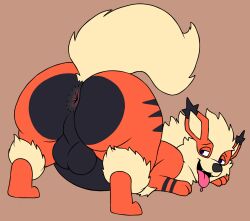 anus arcanine ass backsack balls ballsack belly big_belly big_butt bodily_fluids drooling feral feral_male feral_only furry generation_1_pokemon genitals hi_res landon_starz looking_back male male_feral male_only male_pokemon nintendo overweight overweight_male pokemon pokemon_(species) saliva solo_feral solo_focus solo_male tongue tongue_out