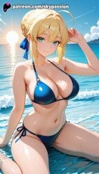 artoria pendragon from fate (series) by skypassion