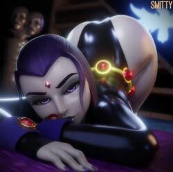 1girls 3d 3d_(artwork) 3d_animation animated ass ass_shake bedroom_eyes big_ass big_butt blender_(software) butt butt_shake clothed clothing dc dc_comics face_down_ass_up female forehead_jewel goth goth_girl hair huge_ass large_ass leotard licking_lips light-skinned_female light_skin looking_at_viewer matching_hair/eyes purple_eyes purple_hair raven_(dc) seductive seductive_eyes seductive_look shaking_ass shaking_butt short_hair smitty34 solo solo_female solo_focus sound staring_at_viewer tagme teen_titans thick thick_ass thick_thighs tongue video