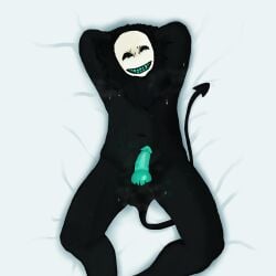 1boy artist_request black_fur bodypillow die_of_death_(roblox) furry green_penis knotted_penis male male_only musk musk_clouds musky_cock penis pursuer_(die_of_death) roblox roblox_game robloxian sheets solo solo_male sweat sweaty