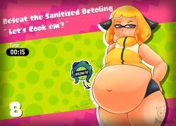 agent_4_(splatoon) digested_prey digesting_prey digestion inkling octoling post_digestion sanitized_octoling splatoon splatoon_2 vore vore_belly