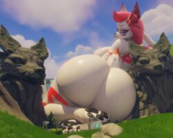 3d 3d_(artwork) anthro ass breasts ctgiantess female fortnite furry furry_female furry_only giantess gigantic_ass gigantic_breasts gigantic_butt gigantic_thighs huge_ass huge_breasts kimiko_(fortnite) looking_back macro mountain pawpads paws solo solo_anthro thick_ass thick_thighs