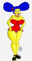 1girls alternate_breast_size ass big_ass big_breasts breasts female huge_breasts marge_simpson maxtlat milf solo the_simpsons