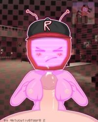 >_< 1boy 1girls 3d_background background blush boobjob breasts cum cum_on_face dick female forsaken_(roblox) hand_on_chest hat male nude nude_female penis pink_body qktucwtiv8fasr8 reference_image roblox roblox_background roblox_game robloxian screencap_background self_upload sex titjob tv tv_head tv_screen tv_woman veeronica
