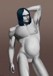cuntboy cuntboy/male cuntboy_only intersex long_hair long_hair_male male mpreg naked naked_male no,_i'm_not_a_human pregnant pregnant_belly pregnant_cuntboy pregnant_male pussy vigilante_(no,_i'm_not_a_human)