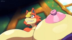 2girls animal_crossing animated anthro areolae audie_(animal_crossing) big_areola big_breasts big_nipples black_nose blonde_hair blue_eyes breast_press breast_squeeze breasts breasts_bigger_than_body breasts_bigger_than_head breasts_focus breasts_out breasts_squeezed_together breasts_to_breasts canid canine canis domestic_dog dominant dominant_female erect_nipples exposed_breasts eyelashes female female_focus female_only fur furry furry_female furry_only giant_breasts gif gigantic_breasts gigantic_nipples huge_breasts huge_nipples humanoid_breasts isabelle_(animal_crossing) lactation large_areolae naked naked_female nintendo nipple-to-nipple nipple_play nipple_rub nipple_to_nipple nipple_torture nipples nipples_touching nude nude_female orange-peel orange_fur pink_areola pink_nipples puffy_nipples surprised surprised_expression symmetrical_docking tagme topless underboob white_fur wolf wolf_girl work_in_progress yuri