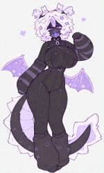 ai_generated arm_warmers cute dragon dragon_girl dragon_tail dragon_wings ender_dragon enderman enderwoman female leg_warmers minecraft tail wings