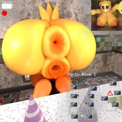 3d 3d_(artwork) absurd_res adri164 animatronic anus areola ass avian big_butt bird black_body black_feathers bubble_butt chicken curvy_figure feathers feet female five_nights_at_freddy's five_nights_at_freddy's_2 galliform gaping_pussy genital_focus genitals head_feathers hi_res huge_butt inside looking_back machine multicolored_body orange_anus orange_areola orange_feet orange_vulva phasianid plump_labia puffy_anus pussy robot scottgames sharp_teeth solo stuck stuck_in_vent tagme teeth thick_thighs through_wall toy_chica_(fnaf) toy_chica_(love_taste) two_tone_body vent vulva yellow_body