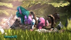 3d after_sex ambrosine92 breasts cum female forest heroes_of_the_storm night_elf nude riding sex tyrande_whisperwind warcraft wolf world_of_warcraft zoophilia