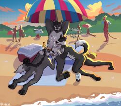 absurd_res alcohol andrew_(tlwolf) anthro beach beer beverage beverage_can bodily_fluids brother_(lore) brothers_(lore) canid canine canis collaborative collaborative_fellatio collaborative_oral collaborative_sex cooler cum cum_on_cheek cum_on_chest cum_on_face detailed_background dialogue father_(lore) father_and_child_(lore) father_and_son_(lore) fellatio genital_fluids group hi_res incest_(lore) jax_(tlwolf) male male/male mammal oh_mikat oral parent_(lore) parent_and_child_(lore) parent_and_son_(lore) penile penis sex sibling_(lore) silhouette son_(lore) teo_(tlwolf) text trio voyeur water wolf