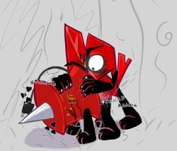 battle_for_dream_island battle_for_dream_island_again bfb bfdi bfdia cum evil_leafy_(bfdi) from_behind object_shows penetration pin_(bfdi) tentacle_penis xxfr4ctur3dxx