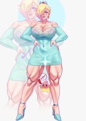 ! 1girls alternate_version_available big_breasts blonde_hair blue_dress blue_eyes breasts crown detached_sleeves dlusional dress ear_piercing earrings exclamation_point eyeshadow female female_focus footwear full_body hair hair_over_one_eye hands_on_hips headwear heels high_heels lips looking_up luma mario_(series) mole mole_on_breast mole_under_mouth nail_polish nails nintendo no_panties parted_lips pasties princess_rosalina purple_nail_polish purple_nails purple_pasties short_hair speech_bubble star star_earrings star_pasties thick_lips thick_thighs thighs thunder_thighs