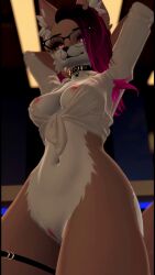 animated anthro anthro_only breasts furry furry_only glasses mp4 nipples pink_nipples solo tagme unity_(engine) video vrchat vrchat_avatar wearing_glasses