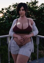 1girls 3d 3d_(artwork) ada_wong ada_wong_(adriana) asian asian_female big_boobs big_breasts black_hair black_hair_female boobs breasts capcom chinese chinese_female female female_focus female_only human human_only large_boobs large_breasts light-skinned_female light_skin mature mature_female mature_woman no_underwear resident_evil resident_evil_2 resident_evil_2_remake resident_evil_4 resident_evil_4_remake ring rings solo solo_female solo_focus vexonair