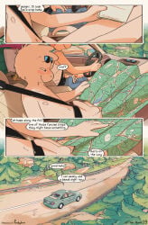 anal car clothed comic conditional_dnp feline finn_(funkybun) funkybun hi_res lizard male male/male mammal nick_(funkybun) nude public public_nudity public_sex reptile scalie serval vehicle yaoi