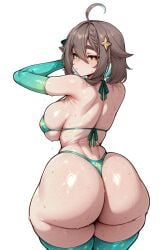 1girls absurd_res ai ai_generated armwear ass_bigger_than_head belladonna_ck big_ass big_butt brown_hair hi_res high_resolution huge_ass legwear meica thick_ass thick_legs twitch voluptuous_female vtuber youtube youtube_hispanic